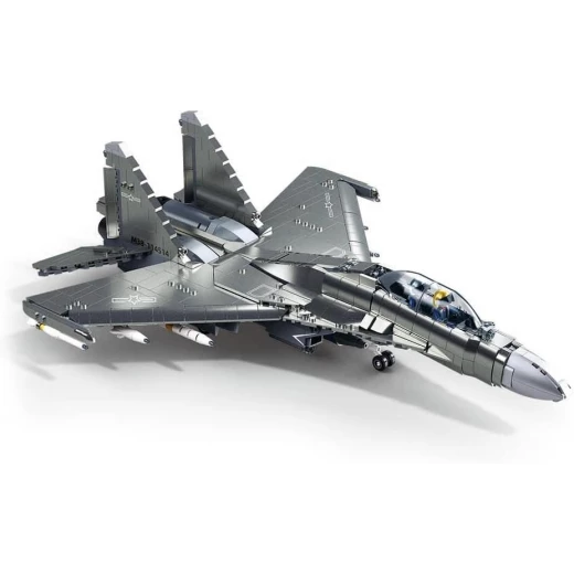 طقم بناء نموذج طائرة مقاتلة سلاوبان J-15، رمادي، 317 قطعة - Sluban - Image 5