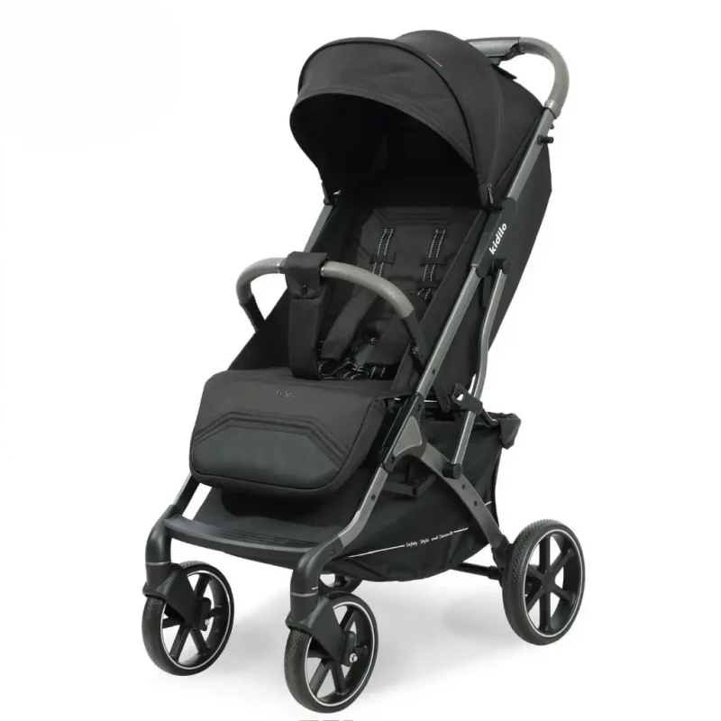 Kidilo K6 Stroller Lightweight Easy Fold Black with Storage Basket - Kidilo