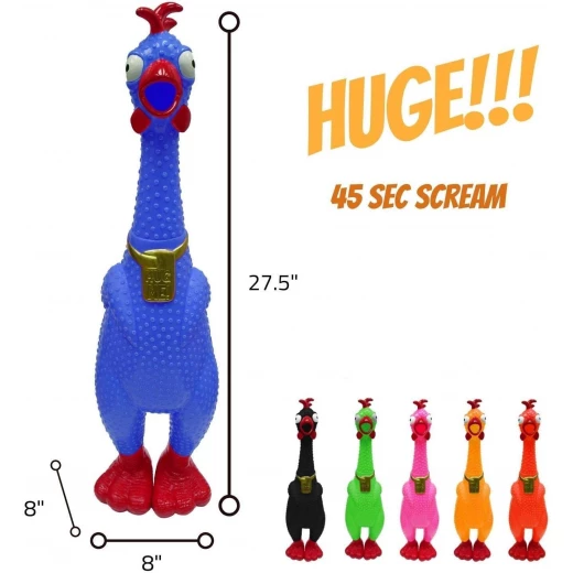 Animolds Hug Me Giant Rubber Chicken Toy, Screaming Gag Gift, Random Color - Image 3