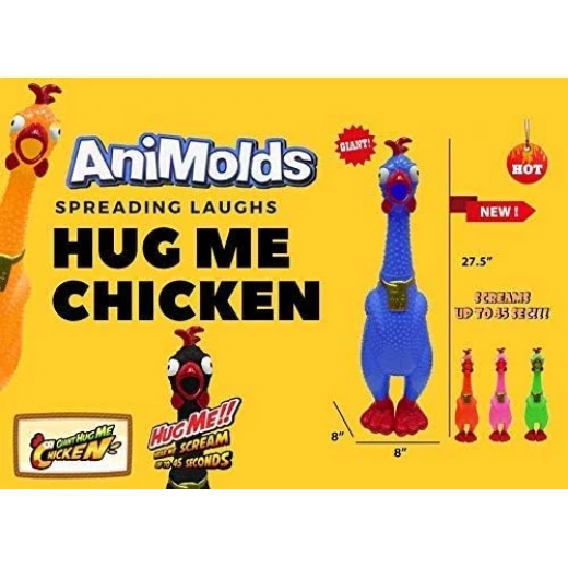 Animolds Hug Me Giant Rubber Chicken Toy, Screaming Gag Gift, Random Color - Image 5
