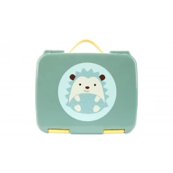 Zoo Bento Lunch Box Hedgehog, Durable, Leak-Proof, Child-Friendly, Yellow/Green