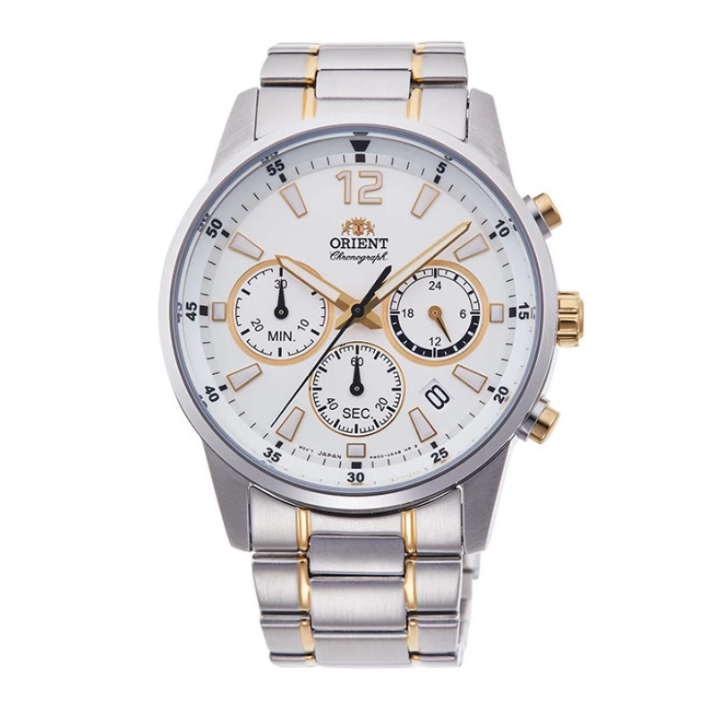 Orient RA KV0003S Sports Quartz Watch Stainless Steel Bracelet White Dial 42mm - ORIENT