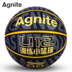 Agnite F1168-5 Size 5 Basketball – Premium Black Foamed Rubber for Superior Grip and Durable Indoor/Outdoor Play