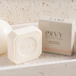 OLVY Olive and Rose Oil Bar Soap – Moisturizing Gentle Cleansing Bar with Floral Fragrance, Leaves Skin Soft, Fresh, and Hydrated, - OLVY