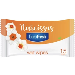 Deep Fresh Floral Narcissus Wet Wipes – Gentle and Refreshing Cleaning for Hands and Surfaces, Removes Dirt and Germs Effectively with a Long-Lasting Floral Fragrance for Daily Use