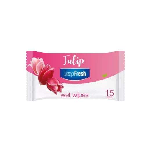 Deep Fresh Tulip Scented Wet Wipes for Personal Hygiene – 15 Count, Gentle and Refreshing Cleaning for Hands and Body, Effectively Removes Dirt and Germs, Ideal for Daily Use and Travel - DeepFresh - Image 2