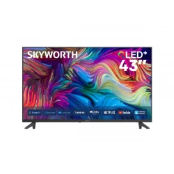 تلفزيون سكاي وورث 43 بوصة سمارت QLED موديل 43Q5600H، دقة 2K، نظام Google TV، تقنية Quantum Dot، دعم HDR10، ألوان زاهية وتباين قوي، تصميم أنيق بدون إطار، تجربة مشاهدة ذكية وسلسة للمحتوى والبث