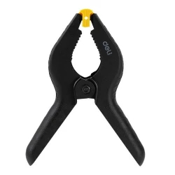 Deli EDL110006 6 Inch Spring Clamp Nylon Clip 14Kg Clamping Force 50mm Jaw Range Quick Release, durable body for woodworking photography backdrops and material holding, strong grip and easy operation for various tasks