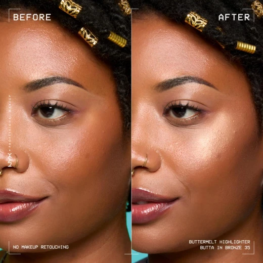 هايلايتر NYX Butta IN Bronze Buttermelt بوزن 5 جم، كريمي، يدوم طويلاً، لون برونزي لامع - ان واي اكس - Image 10