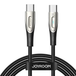كيبل شحن جوي روم ستار لايت SA27 CC5 USB C إلى USB C بقوة 100 واط بطول 1.2 متر أسود