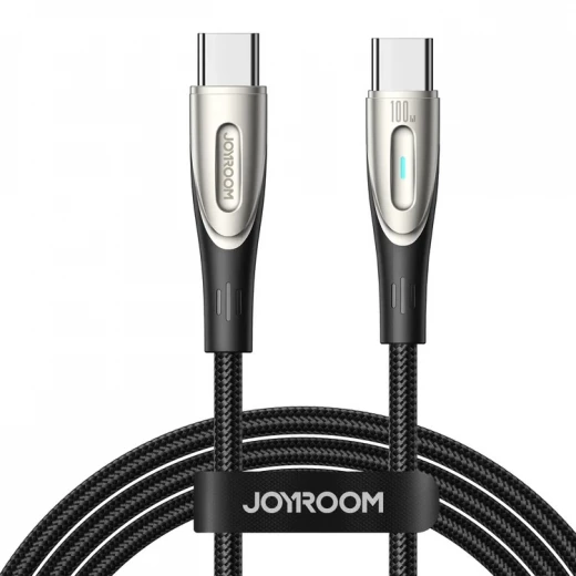 كيبل شحن جوي روم ستار لايت SA27 CC5 USB C إلى USB C بقوة 100 واط بطول 1.2 متر أسود كيبل شحن جوي روم ستار لايت SA27 CC5 USB C إلى USB C بقوة 100 واط بطول 1.2 متر أسود