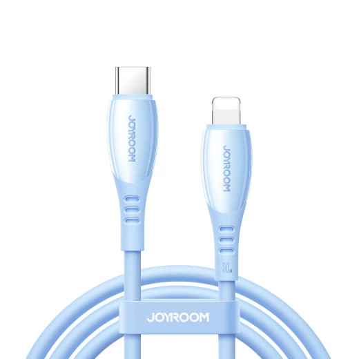 كابل شحن جوي روم S A59 سلسلة نابضة بالحياة 30 واط USB C إلى لايتنينج 1.2 متر أزرق كابل شحن جوي روم S A59 سلسلة نابضة بالحياة 30 واط USB C إلى لايتنينج 1.2 متر أزرق