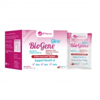 BT Pharma Biogene Glow Collagen 5000mg Effervescent Sachets Tutti Frutti Flavor One Month Supply