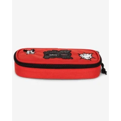 Eastpak Oval Mickey Patch Pencil Case, 100% Polyester Water-Repellent Case with Zipper, Internal Organizer and Extra Pocket, 22x9x5 cm