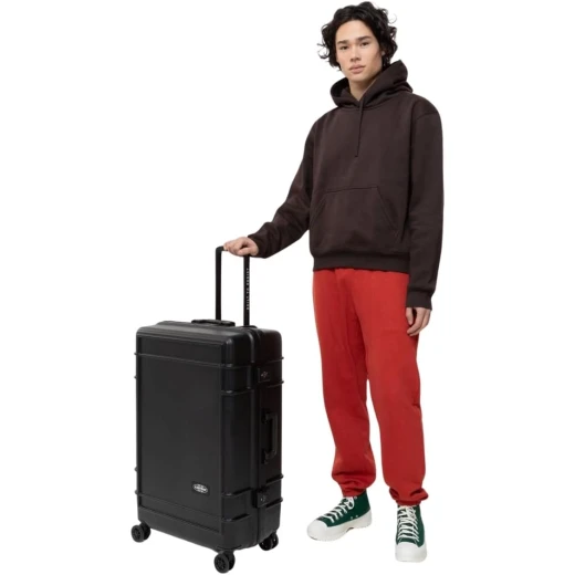 Eastpak RESIST'R Black 78cm Trolley Case, 90L Water-Repellent Suitcase with 4 Spinner Wheels, TSA Lock, Double-Wheeled Travel Luggage for Long Trips - Eastpak - Image 2