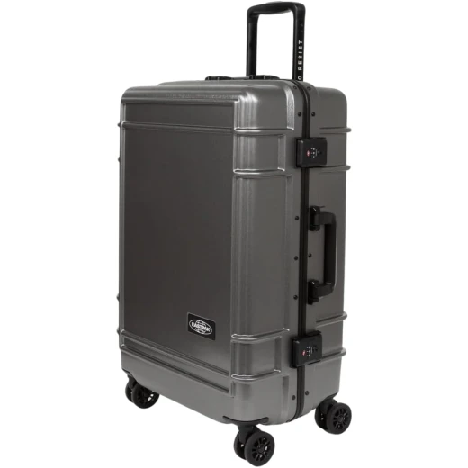 Eastpak Resist'r Case M Ref 64647 4S Hard Case Grey, 63L Spinner Suitcase with 4 Wheels, 2 Compartments, 3kg Travel Luggage - Eastpak - Image 4