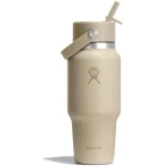 Hydro Flask Wide Flex Straw Travel Bottle 710 ml 24 Oz Wide Mouth Insulated Water Bottle with Flex Straw Cap for Everyday Use Travel and Sports - Hydro Flask