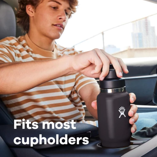 Hydro Flask Wide Flex Straw Travel Bottle 710 ml 24 Oz Wide Mouth Insulated Water Bottle with Flex Straw Cap for Everyday Use Travel and Sports - Hydro Flask - Image 4