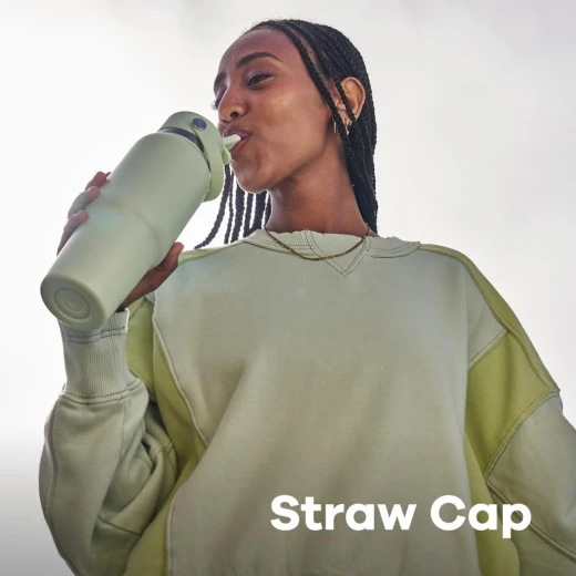 Hydro Flask Wide Flex Straw Travel Bottle 710 ml 24 Oz Wide Mouth Insulated Water Bottle with Flex Straw Cap for Everyday Use Travel and Sports - Hydro Flask - Image 5
