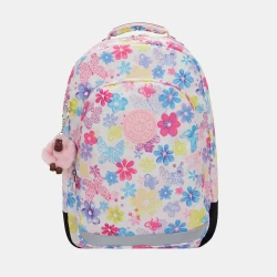 Kipling Class Room Large Backpack Flower Stamp with Padded 15–17-Inch Laptop Sleeve, Two Main Compartments, Multiple Pockets and Adjustable Padded Straps