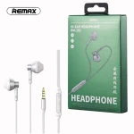 REMAX RM-201 Wired Earphones – Silver, In-Ear Headphones with Clear Sound, Lightweight & Comfortable Design, Stable Wired Connection, Ideal for Music, Calls & Everyday Use - Remax