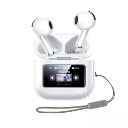 REMAX TWS W20 Bluetooth Earphones – White, True Wireless Stereo TWS Earbuds, Clear High-Quality Sound, Stable Wireless Connection, Lightweight & Comfortable Design, Ideal for Music & Calls