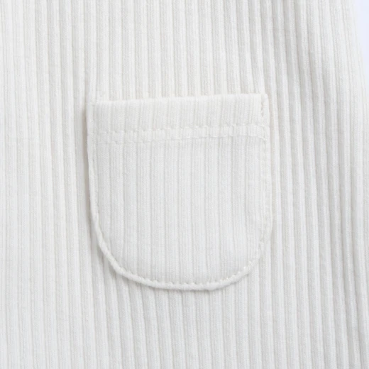 Chicco Baby Front-Opening Romper, Stretch Ribbed Sustainable Cotton, Ribbed Collar with Contrast Stripe, Embroidered Logo, Front Snap Button Closure, Non-Slip Foot Prints from 12 Months, Oeko-Tex Certified - Chicco - Image 5