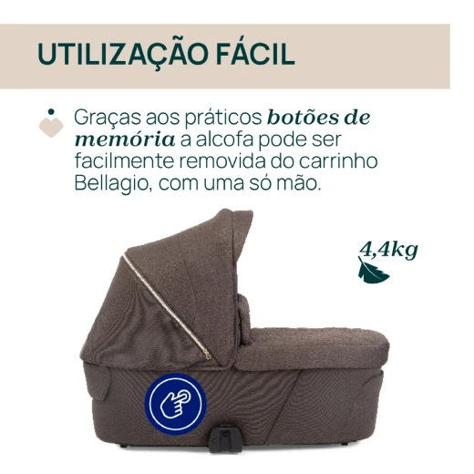Chicco Flexi Bronze Lizard Re-Lux Baby Carrycot, Suitable from Birth to 6 Months, Breathable Natural Bamboo Fabric, Water-Repellent UV50+ Canopy, Mesh Ventilation Windows, Protective Leg Cover, Foldable Lightweight Design, 83 × 43 × 64 cm, 4.4 kg - Chicco - Image 4