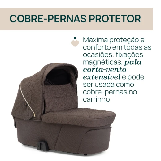 Chicco Flexi Bronze Lizard Re-Lux Baby Carrycot, Suitable from Birth to 6 Months, Breathable Natural Bamboo Fabric, Water-Repellent UV50+ Canopy, Mesh Ventilation Windows, Protective Leg Cover, Foldable Lightweight Design, 83 × 43 × 64 cm, 4.4 kg - Chicco - Image 7