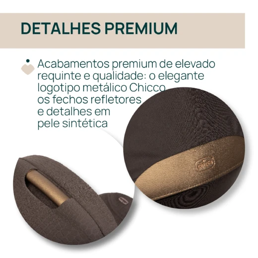 Chicco Flexi Bronze Lizard Re-Lux Baby Carrycot, Suitable from Birth to 6 Months, Breathable Natural Bamboo Fabric, Water-Repellent UV50+ Canopy, Mesh Ventilation Windows, Protective Leg Cover, Foldable Lightweight Design, 83 × 43 × 64 cm, 4.4 kg - Chicco - Image 8