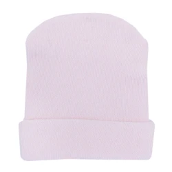 Chicco Baby Knitted Turn-Up Hat Light Pink, Stretch Cotton Fabric, Ideal for Newborns and First Days, Made with Sustainable Cotton, 80% Cotton 17% Polyamide 3% Elastane, Oeko-Tex Certified, Autumn Winter Collection