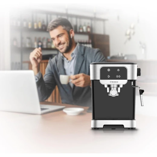Espresso Maker with Milk Frother, 20-Bar High-Pressure Pump, 1200W, Touch Control Panel, Adjustable Steam Wand, 1.8L Removable Water Tank, Single and Double Shot Brewing, Stainless Steel Construction - Image 6