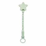 Chicco All You Can Clip Star Pacifier Clip with Chain, 0m+, Compatible with Ring and Ringless Pacifiers, Sterilizable, Secure Closure, 1 Piece - Chicco