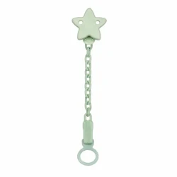 Chicco All You Can Clip Star Pacifier Clip with Chain, 0m+, Compatible with Ring and Ringless Pacifiers, Sterilizable, Secure Closure, 1 Piece