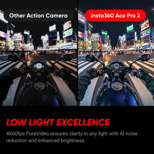 كاميرا أكشن Insta360 Ace Pro 2 بدقة 8K مع عدسة Leica وتثبيت FlowState وتقنية الذكاء الاصطناعي، مقاومة للمغامرات، باقة بطاريتين - انستا 360 - Image 4