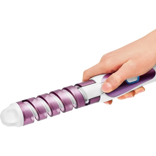 AEG HC 5672 Curling Iron Hair Styler, Corded Electric, White and Violet, 400g, Professional Hair Curling and Styling Device - AEG - Image 2