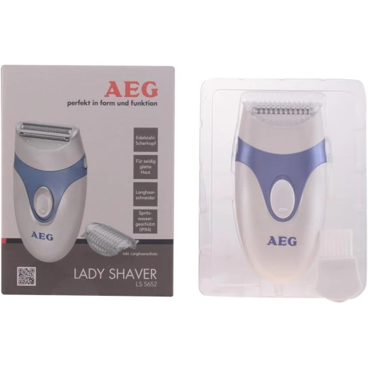 AEG LS 5652 Lady Shaver, Ergonomic Electric Body Shaver, High-Grade Steel Shaving Head, for Legs, Armpits and Bikini Line, Washable, Removable Head - AEG - Image 2