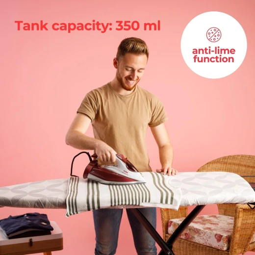 مكواة بخار سولاك PV2040 بقوة 3100 واط، تسخين سريع وبخار مستمر بمعدل 50 غ/دقيقة، دفعة بخار قوية 220 غ/دقيقة، لكيّ سريع وفعال وإزالة التجاعيد بسهولة - سولاك - Image 6