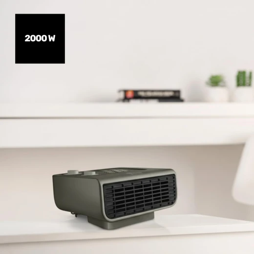Taurus Tropicano Java 2100 IP Thermofan Heater 2000W, Electric Fan Heater in Warm Grey, Fast and Efficient Heating for Home and Office - Taurus - Image 2