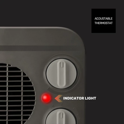 Taurus Tropicano Java 2100 IP Thermofan Heater 2000W, Electric Fan Heater in Warm Grey, Fast and Efficient Heating for Home and Office - Taurus - Image 4