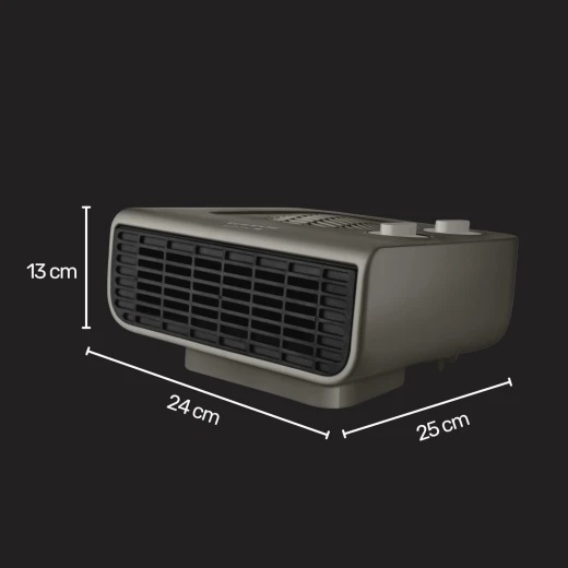Taurus Tropicano Java 2100 IP Thermofan Heater 2000W, Electric Fan Heater in Warm Grey, Fast and Efficient Heating for Home and Office - Taurus - Image 7
