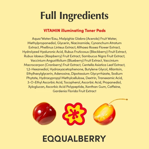 EQQUALBERRY Vitamin Illuminating Toner Pads 2% Niacinamide Vitamin C-Peptide Hydrating Exfoliating Multi Pads Dark Spot Remover Korean Skincare 70 Pads 180ml - Eqqualberry - Image 9