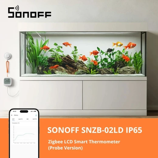سونوف SNZB-02LD زيجبي IP65 LCD ميزان حرارة ذكي مع مسبارين - سونوف - Image 5