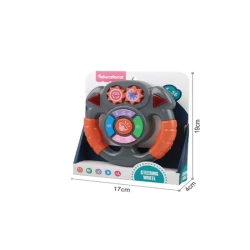 Educational Children Toys Lights Music Steering Wheel Gray XQ138687