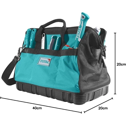 TOTAL Tools P42M Li-ion Battery Series Tool Bag – 40×20×20cm | Portable Storage & Carrying Bag for Cordless Power Tools and Batteries - Total - Image 3