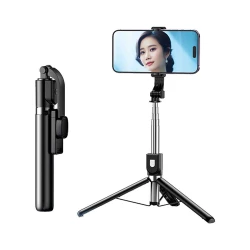REMAX P17 Selfie Stick & Tripod Combo with Bluetooth Remote Controller Black