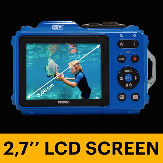 KODAK PIXPRO WPZ2 16MP Waterproof Digital Camera 15m 4X Zoom Blue - Kodak - Image 7