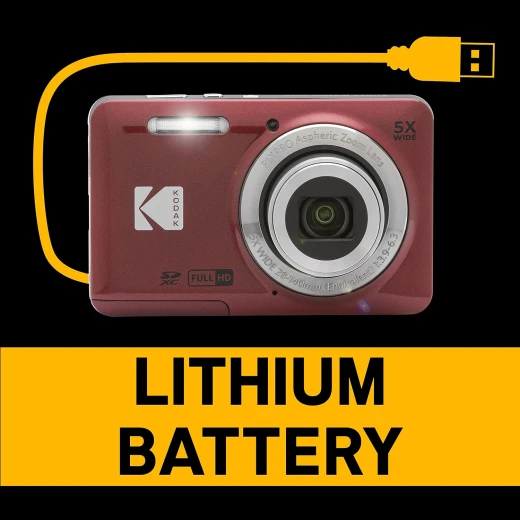 KODAK PIXPRO FZ55 16MP Compact Digital Camera 5X Optical Zoom 28mm Wide Angle Lens 1080p Full HD Video 2.7 Inch LCD Point and Shoot Vlogging Camera Li-Ion Battery - Kodak - Image 4