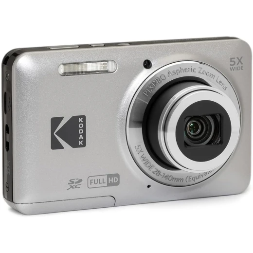 KODAK PIXPRO FZ55-GRY 16MP CMOS Sensor Digital Camera 5X Optical Zoom 28mm Wide Angle 1080P Full HD Video 2.7" LCD Vlogging Camera Gray - Kodak - Image 5