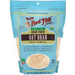 Bob's Red Mill Organic High Fiber Oat Bran Hot Cereal 510g Bob's Red Mill Organic High Fiber Oat Bran Hot Cereal 510g